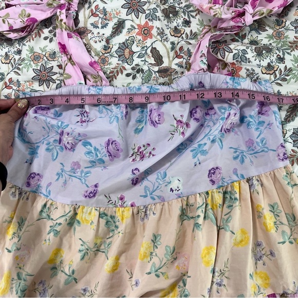 LOVE SHACK FANCY x TARGET Jeanne Dress Womens Medium Floral Tiered Mini N - Picture 6 of 7